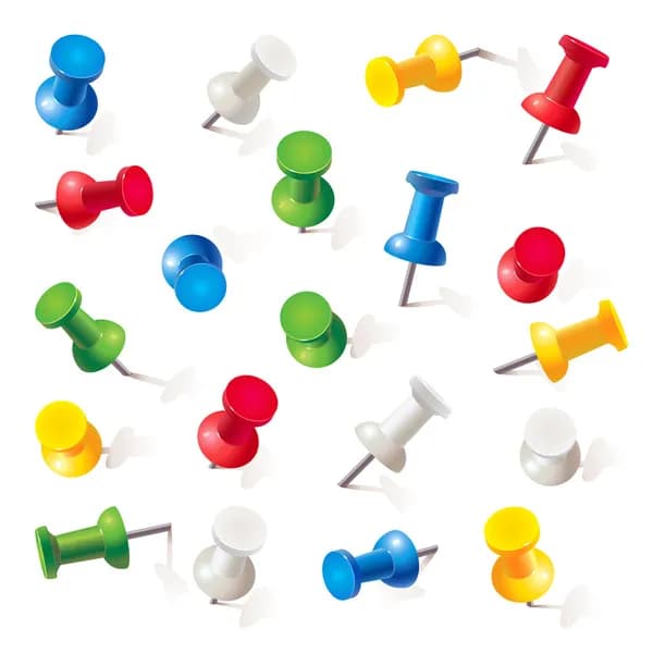 Colourful Push Pins - Pack of 50 2