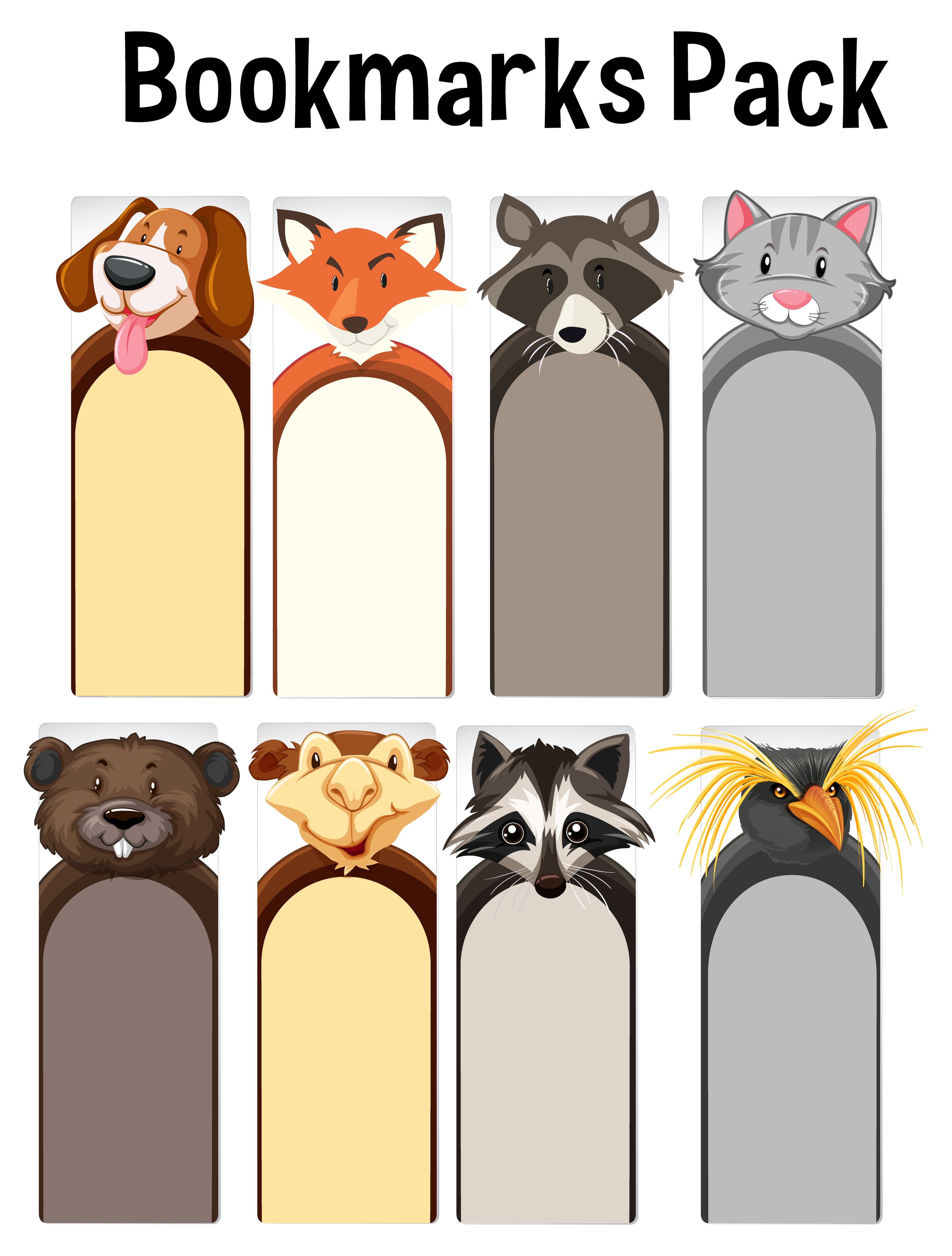 Recycled Bookmarks - Animals in a Frame